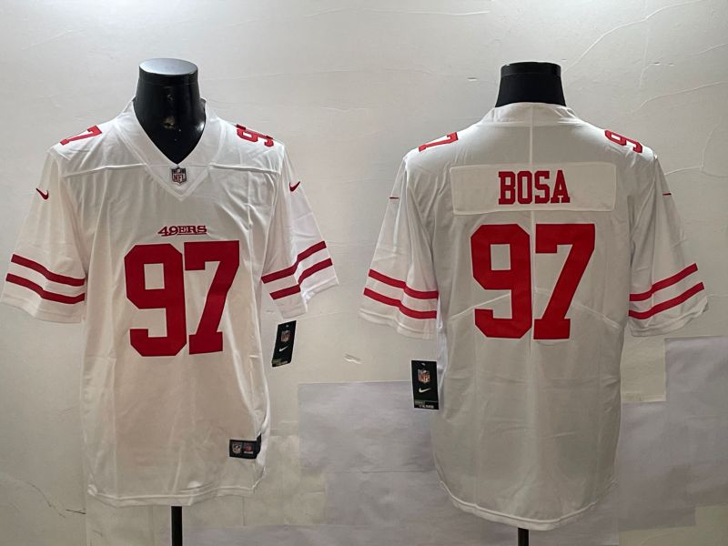 Men San Francisco 49ers #97 Bosa White Second generation 2024 Nike Limited NFL Jersey style 1->san francisco 49ers->NFL Jersey